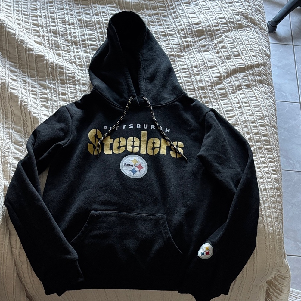 NFL Pittsburgh Steelers Black Hoodie with Gold Accents